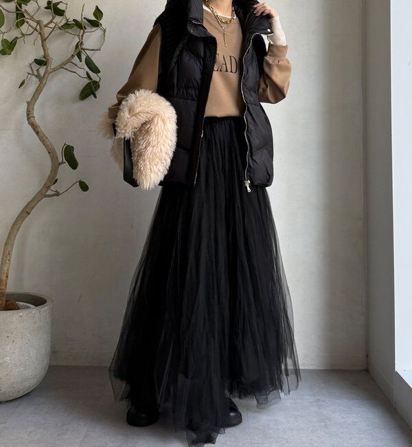  「【WEB限定】ニット切替ダウンベスト」|ベスト・ジレ|