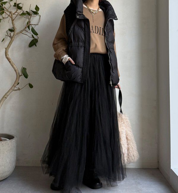  「【WEB限定】ニット切替ダウンベスト」|ベスト・ジレ|