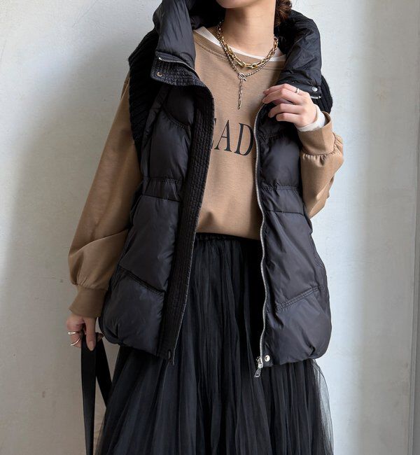 「【WEB限定】ニット切替ダウンベスト」|ベスト・ジレ|