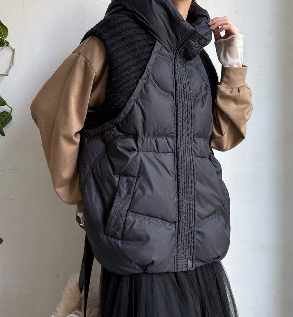  「【WEB限定】ニット切替ダウンベスト」|ベスト・ジレ|