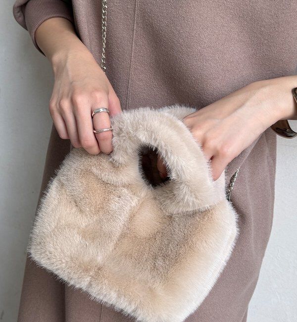  「【WEB限定】ファーバッグ」|トートバッグ|