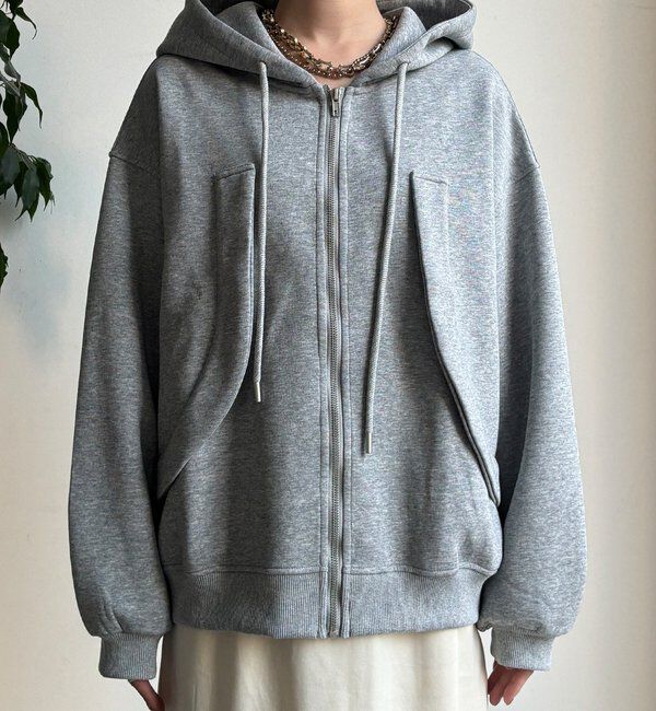  「【WEB限定】フロントウェーブ切替フーディー」|Tシャツ・カットソー|