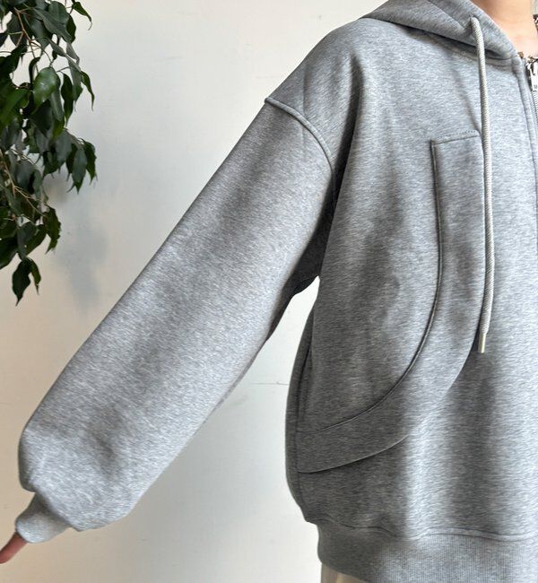  「【WEB限定】フロントウェーブ切替フーディー」|Tシャツ・カットソー|