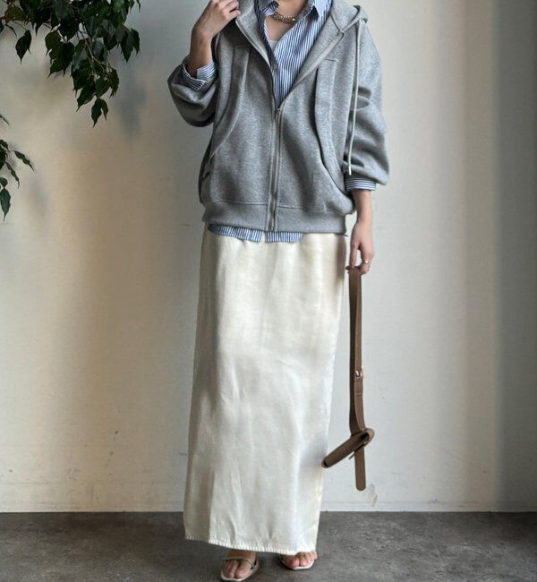  「【WEB限定】フロントウェーブ切替フーディー」|Tシャツ・カットソー|