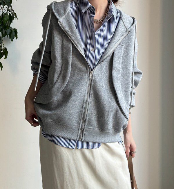  「【WEB限定】フロントウェーブ切替フーディー」|Tシャツ・カットソー|