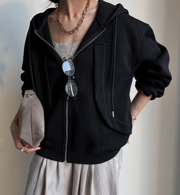  「【WEB限定】フロントウェーブ切替フーディー」|Tシャツ・カットソー|