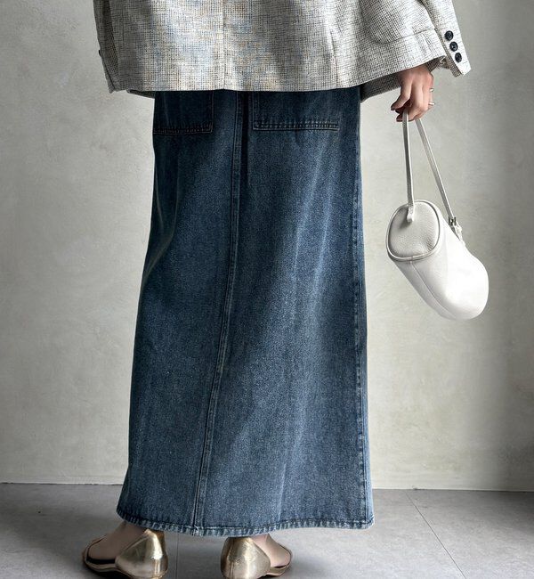  「【WEB限定】フロントジップデニムスカート」|スカート|