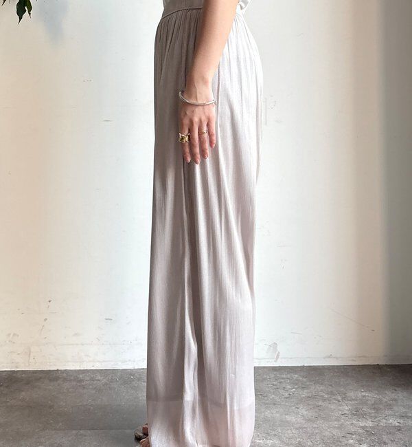  「【WEB限定】ギャザーワイドパンツ」|チノ|