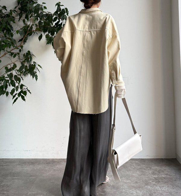  「【WEB限定】ギャザーワイドパンツ」|チノ|