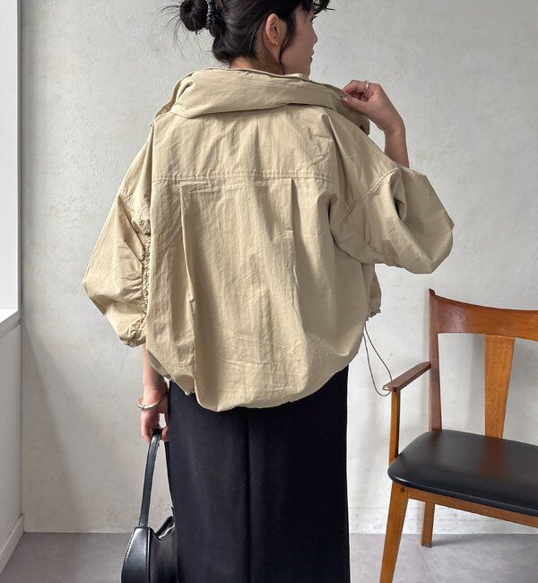  「【WEB限定】ドロストボリュームスリーブブルゾン」|ブルゾン・スタジャン|