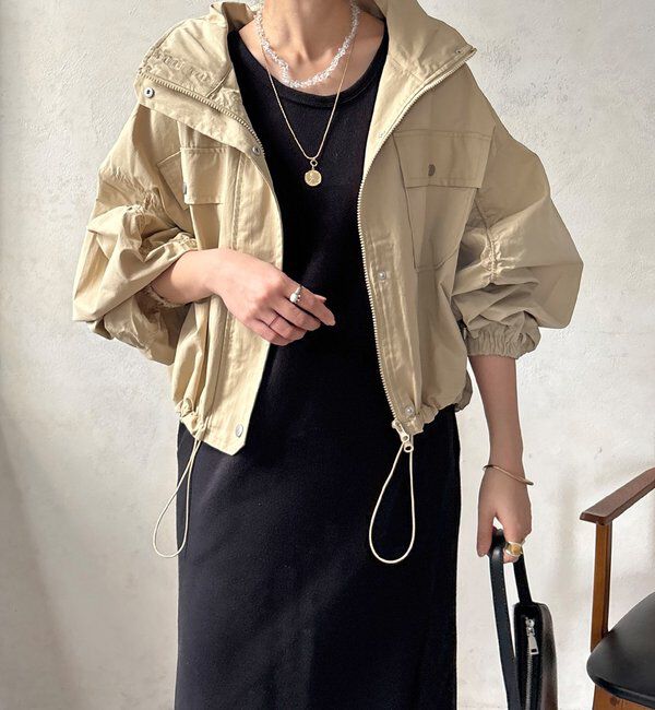  「【WEB限定】ドロストボリュームスリーブブルゾン」|ブルゾン・スタジャン|