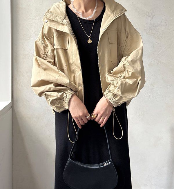  「【WEB限定】ドロストボリュームスリーブブルゾン」|ブルゾン・スタジャン|