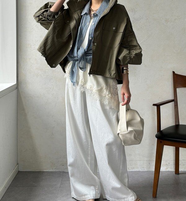  「【WEB限定】ドロストボリュームスリーブブルゾン」|ブルゾン・スタジャン|