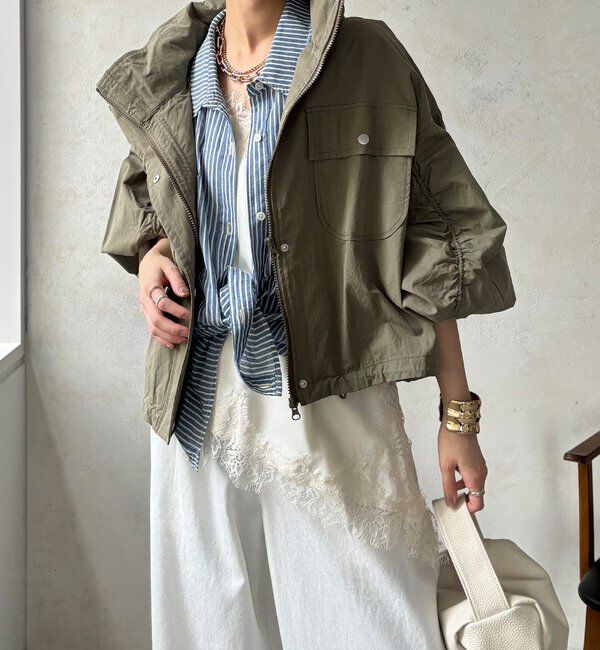  「【WEB限定】ドロストボリュームスリーブブルゾン」|ブルゾン・スタジャン|