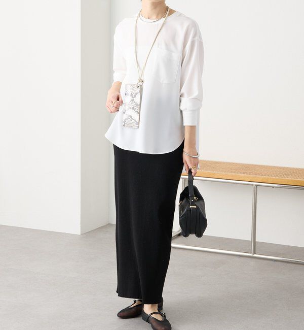  「【さらっと着やすい！/冷房・日焼け対策◎】ジョーゼットポケットブラウス」|シャツ・ブラウス|