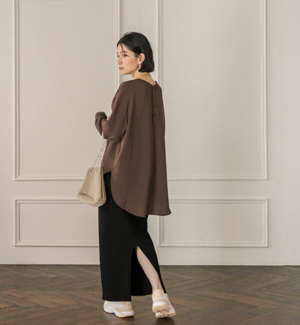  「【さらっと着やすい！/冷房・日焼け対策◎】ジョーゼットポケットブラウス」|シャツ・ブラウス|