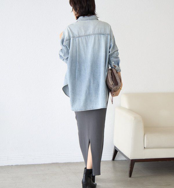  「【名品/リバイバル】【MONN.:.(モン)】Lightビッグデニムシャツ」|シャツ・ブラウス|