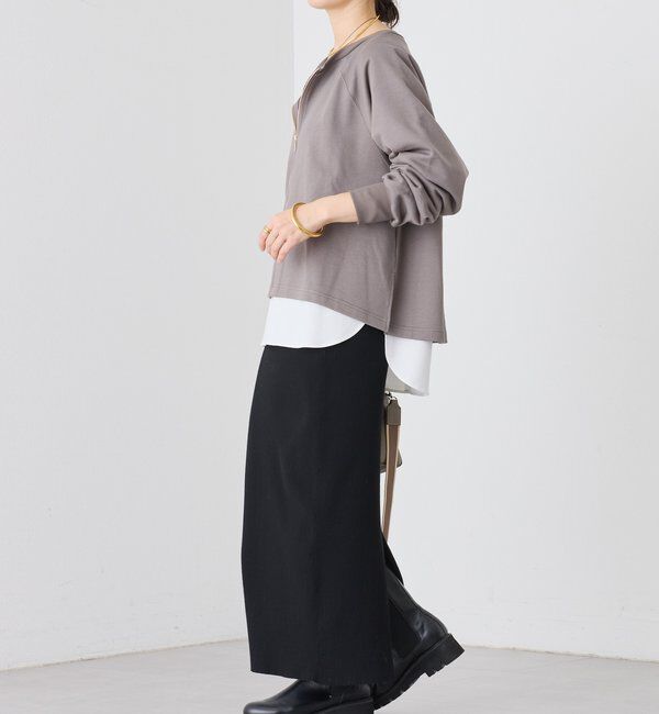  「【新色追加/抜け感◎】ハーフZIPスウェット」|Tシャツ・カットソー|