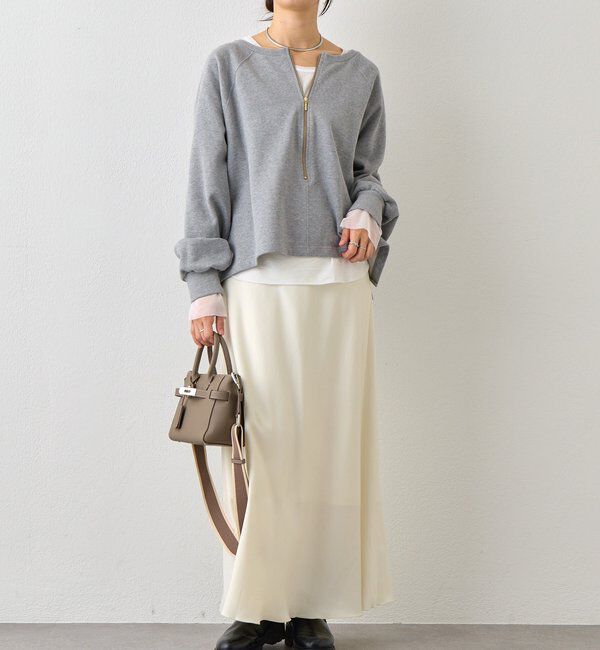  「【新色追加/抜け感◎】ハーフZIPスウェット」|Tシャツ・カットソー|
