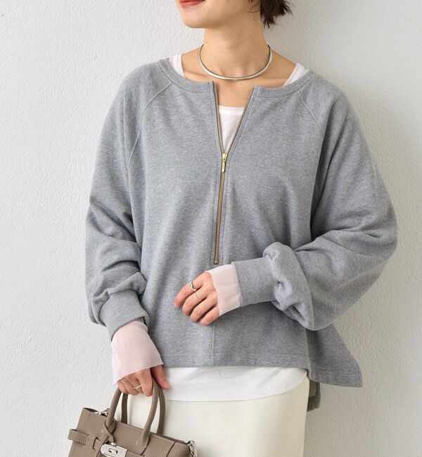  「【新色追加/抜け感◎】ハーフZIPスウェット」|Tシャツ・カットソー|