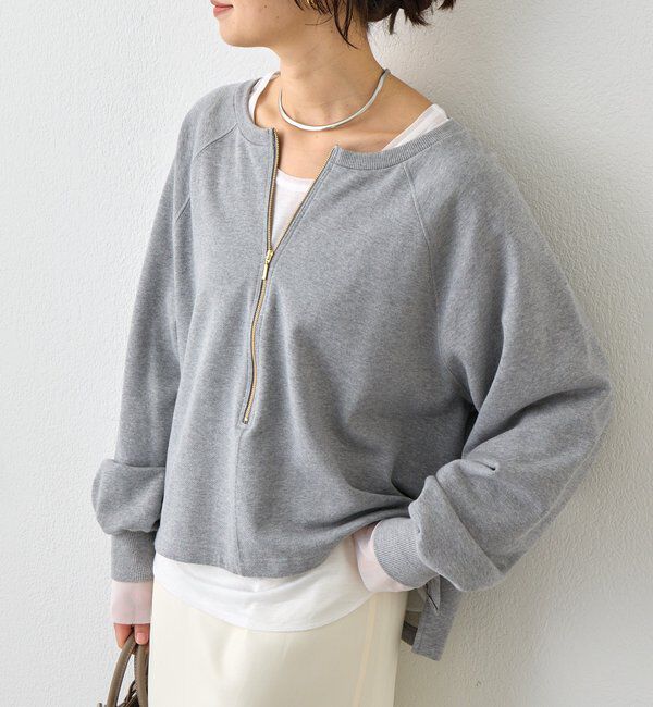  「【新色追加/抜け感◎】ハーフZIPスウェット」|Tシャツ・カットソー|