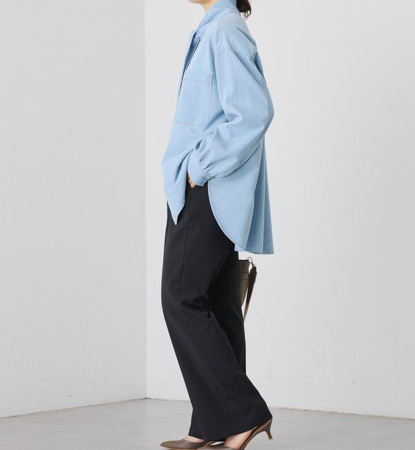  「【新色追加/抜け感】デニムボウタイシャツ」|シャツ・ブラウス|