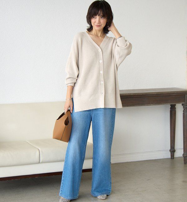  「【上品な輝き】ラメモール2WAYカーデ」|ニット・セーター|