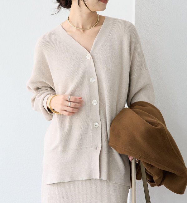  「【上品な輝き】ラメモール2WAYカーデ」|ニット・セーター|