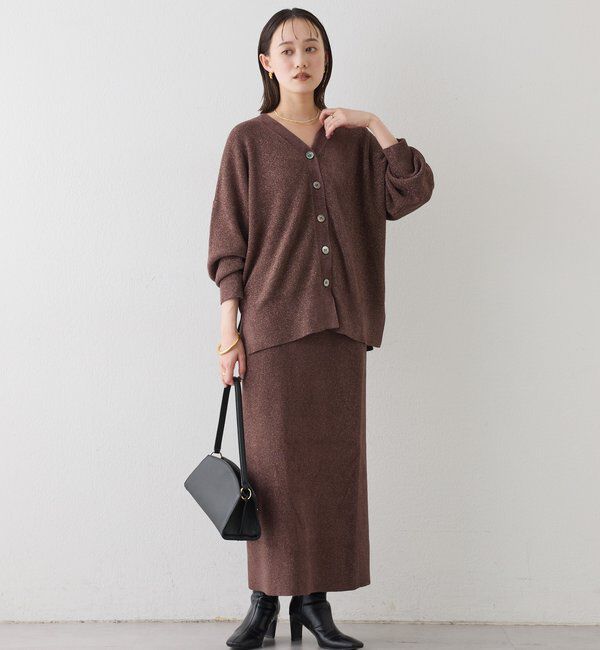  「【上品な輝き】ラメモール2WAYカーデ」|ニット・セーター|