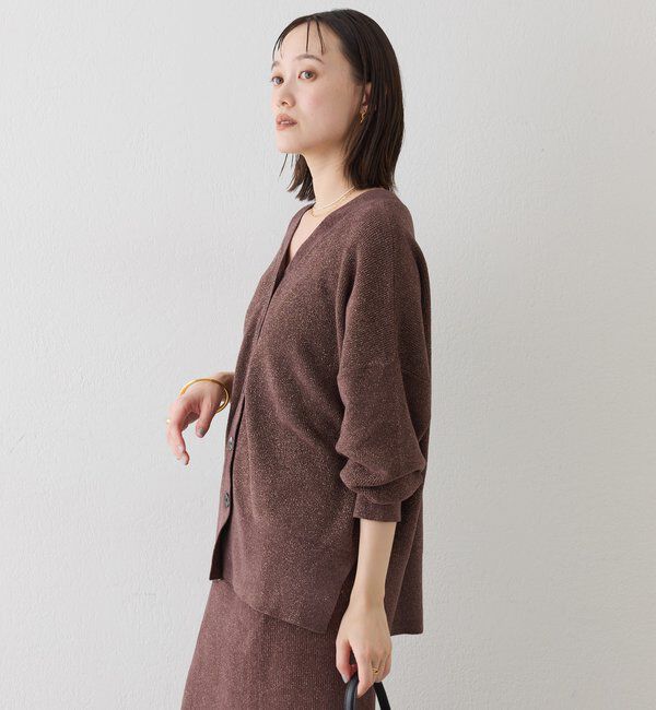  「【上品な輝き】ラメモール2WAYカーデ」|ニット・セーター|