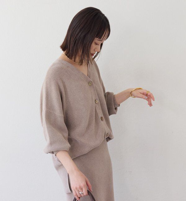  「【上品な輝き】ラメモール2WAYカーデ」|ニット・セーター|