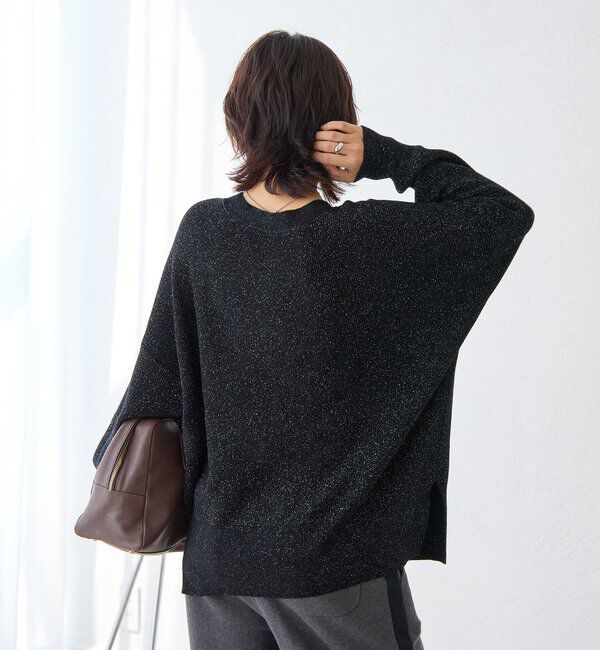  「【上品な輝き】ラメモール2WAYカーデ」|ニット・セーター|
