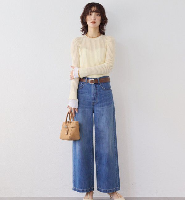  「【RIMH（リムエイチ）】クリーンワイドデニム」|デニム|