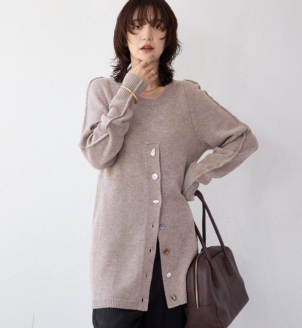  「【a Nice （ア ・ニース）】スリットニット」|ニット・セーター|