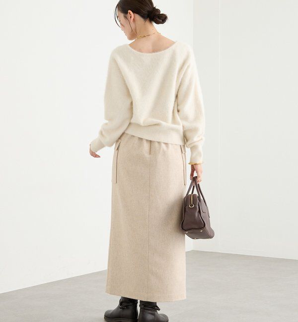  「【上品な装いに】エコツイードポケットスカート」|スカート|