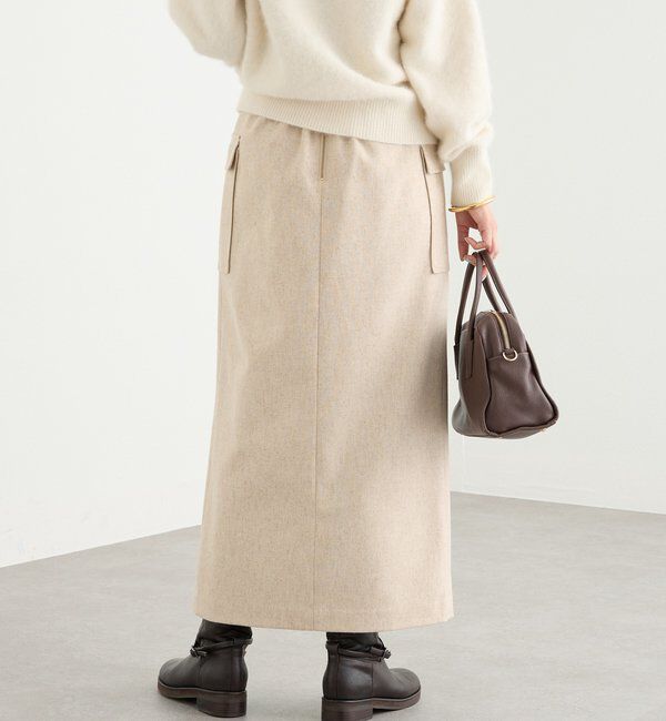  「【上品な装いに】エコツイードポケットスカート」|スカート|