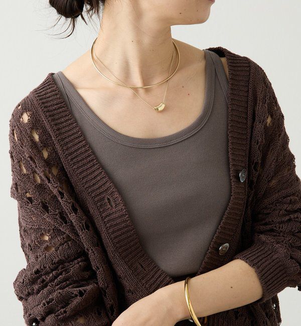  「予約【レイヤードスタイルに◎】ミニマルテレコタンク」|キャミソール|