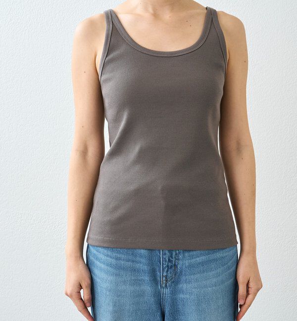  「予約【レイヤードスタイルに◎】ミニマルテレコタンク」|キャミソール|