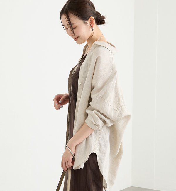  「予約【名品/サイズ展開あり】リネンワイドシャツ」|シャツ・ブラウス|
