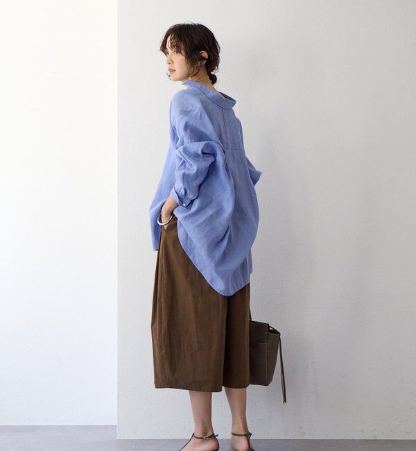  「予約【名品/サイズ展開あり】リネンワイドシャツ」|シャツ・ブラウス|