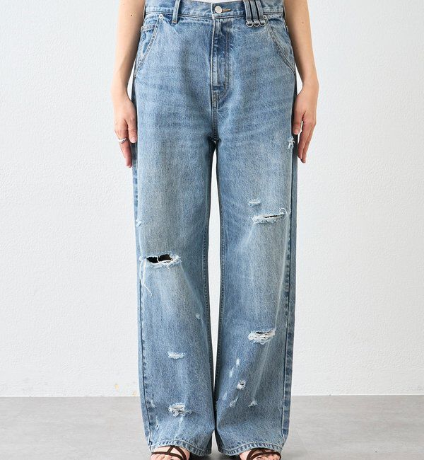  「予約【A・MONN(アモン)】ループポイントダメージデニム」|デニム|
