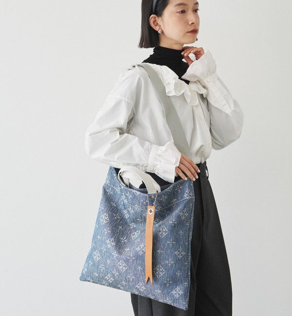  「デニムジャガード2WAYビッグトートバッグ」|トートバッグ|