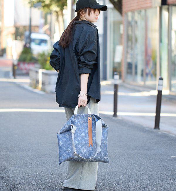  「デニムジャガード2WAYビッグトートバッグ」|トートバッグ|