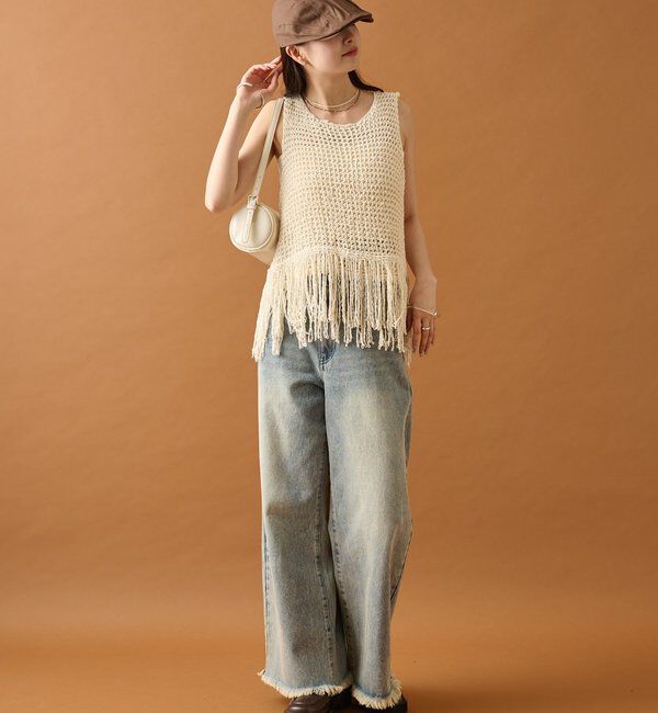  「フリンジニットベスト」|ベスト・ジレ|
