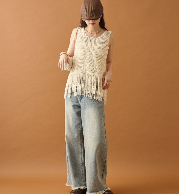  「フリンジニットベスト」|ベスト・ジレ|