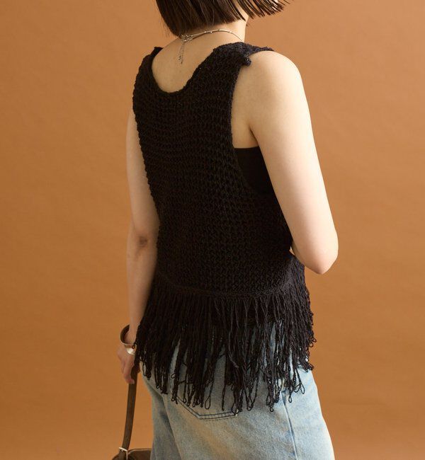 「フリンジニットベスト」|ベスト・ジレ|