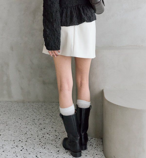  「フェイクレザーミニスカート」|スカート|