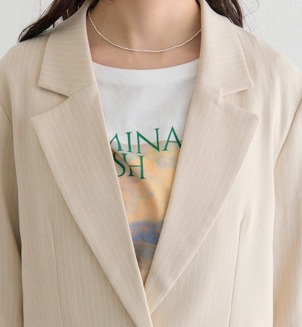  「ストライプテーラードジャケット」|テーラードジャケット|