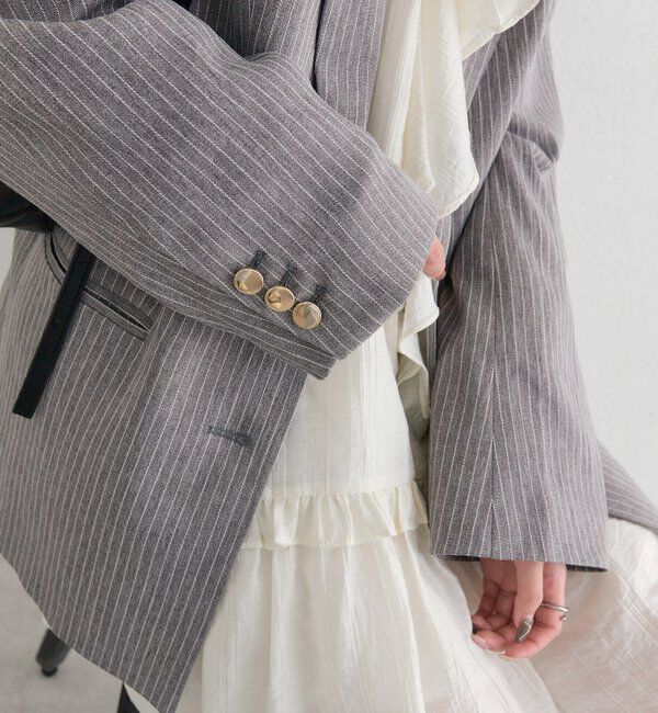  「ストライプテーラードジャケット」|テーラードジャケット|