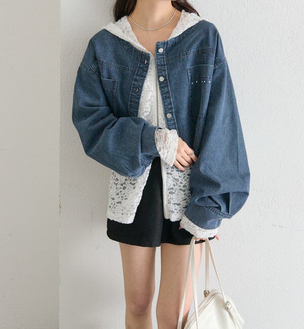  「スタッズデニムシャツジャケット」|シャツ・ブラウス|